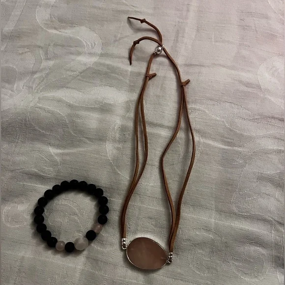 Pink stone jewelry - Picture 4 of 7